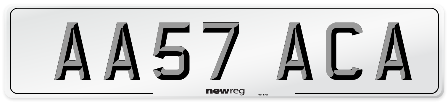 AA57 ACA Number Plate from New Reg